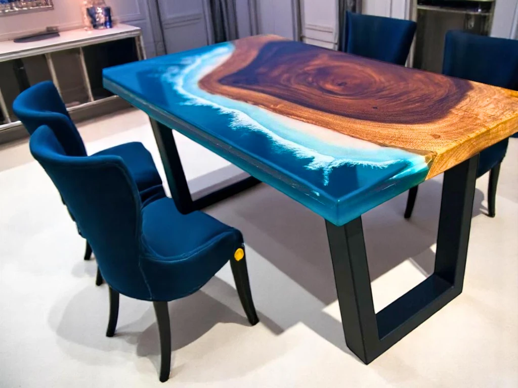 Exquisite Epoxy Wooden Dining Room Table Online